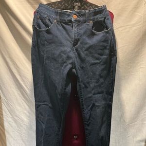 30" inseam jeans, 3" zipper.